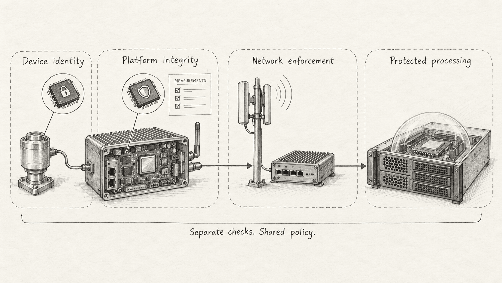 Private 5G IoT Security: Four Trust Boundaries